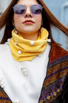 Pom Pom Yellow Neckwarmer & Headband