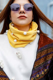 Pom Pom Yellow Neckwarmer & Headband